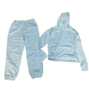 Baby Blue Monochrome Sweatsuit Hoodie + Sweatpants Minimalist Tracksuit